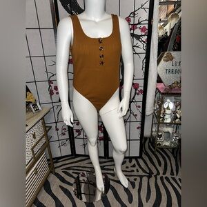 NWOT Rust colored sleeveless bodysuit